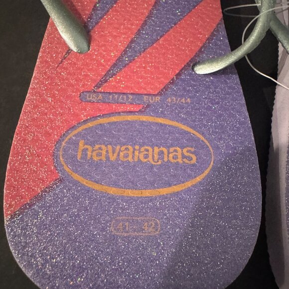 Havaianas Women's Slim Palette Glow Multicolor Flip Flop Sandal Size 11/12 NWOB - Picture 3 of 3